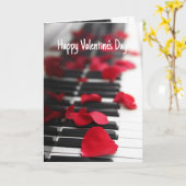 Happy Valentine's Day Piano Musik Song Karte (Gelbe Blume)
