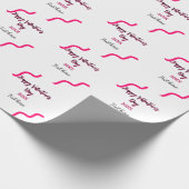 Happy Valentine's day pink black spiral bold lette Geschenkpapier (Ecke)