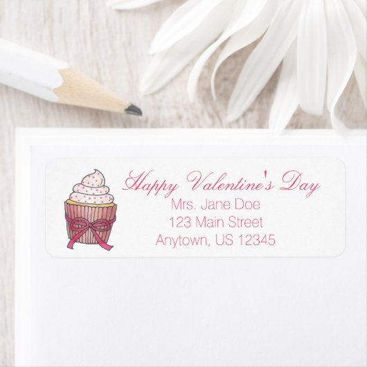 Happy Valentine's Day Pink Cupcake Sprinkles (Insitu)