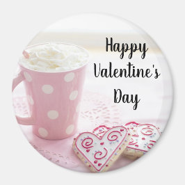 Happy Valentine's Day Pink Gift Magnet