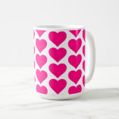 Happy Valentine's Day - pink heart accent Kaffeetasse (VorderseiteRechts)