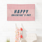 Happy Valentine's Day Pink Heart Banner (Insitu)