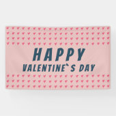 Happy Valentine's Day Pink Heart Banner (Horizontal)