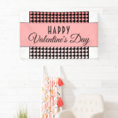 Happy Valentine's Day Pink Heart Pattern Banner (Insitu)