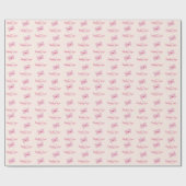 Happy Valentine's Day Pink Liebe Letter Geschenkpapier (Flach)