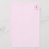 Happy Valentine's Day Pink Stationery Briefpapier (Vorne/Hinten)