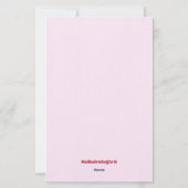 Happy Valentine's Day Pink Stationery Briefpapier (Rückseite)