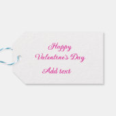 Happy Valentine's day pink text name message Geschenkanhänger (Rückseite Horizontal)