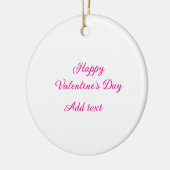Happy Valentine's day pink text name message Keramik Ornament (Links)
