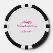 Happy Valentine's day pink text name message Pokerchips (Vorderseite)