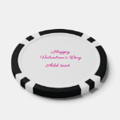 Happy Valentine's day pink text name message Pokerchips (Einzeln)