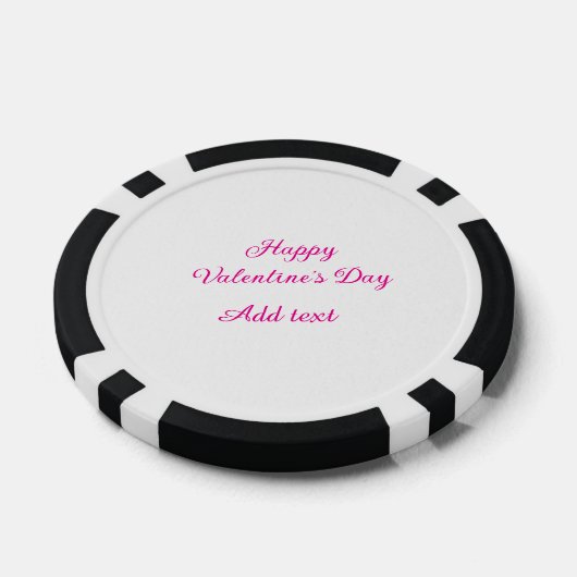 Happy Valentine's day pink text name message Pokerchips (Einzeln)
