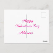 Happy Valentine's day pink text name message Postkarte (Rückseite)