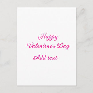 Happy Valentine's day pink text name message Postkarte