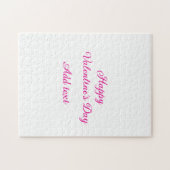 Happy Valentine's day pink text name message Puzzle (Horizontal)