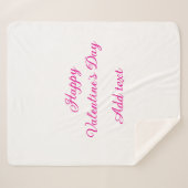 Happy Valentine's day pink text name message Sherpadecke (Vorderseite (Horizontal))