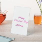 Happy Valentine's day pink text name message Sockelschild (In SItu)