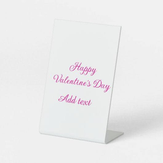 Happy Valentine's day pink text name message Sockelschild (Vorderseite)