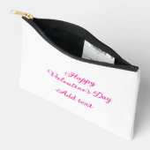 Happy Valentine's day pink text name message Zubehörtasche (Offen)