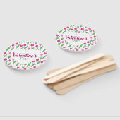 Happy Valentine's Day Pink Tulips Fächer (Non-assembled)