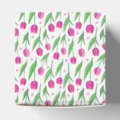 Happy Valentine's Day Pink Tulips Geschenkschachtel (Oben)