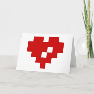 Happy Valentine's Day / Pixel Herz 8 Bit Liebe Feiertagskarte