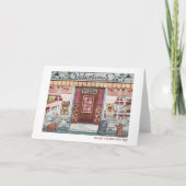 Happy Valentine's Day Pizza Shop Wasserfarbe Karte (Vorderseite)