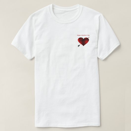 Happy Valentine's Day Pocket T-Shirt (Design vorne)