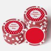 Happy Valentine's Day Poker Chips (rot & weiß) (Stapel)