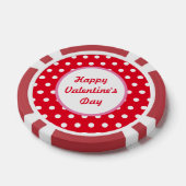 Happy Valentine's Day Poker Chips (rot & weiß) (Einzeln)