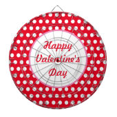 Happy Valentine's Day Polka Dot Dartboard (rot) Dartscheibe (vorne)