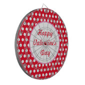 Happy Valentine's Day Polka Dot Dartboard (rot) Dartscheibe (Vorderseite Links)