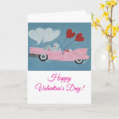 Happy Valentine's Day Poodle Doggie Card Karte (Gelbe Blume)