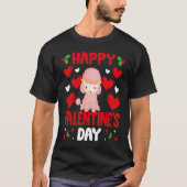 Happy Valentines Day Poodle Heart Love Animal 1 T-Shirt (Vorderseite)