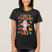 Happy Valentines Day Poodle Heart Love Groovy T-Shirt (Vorderseite)