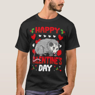 Happy Valentines Day Possum Heart Liebe Tier T-Shirt