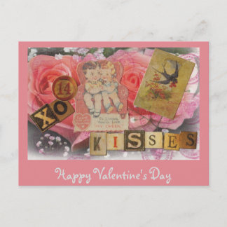 Happy Valentine's Day Postcard Feiertagspostkarte