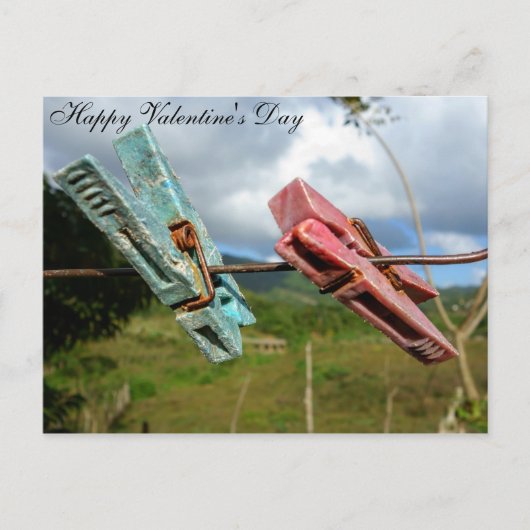 Happy Valentine's Day Postcard Feiertagspostkarte (Vorderseite)