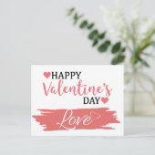 Happy Valentine's Day Postcard Postkarte (Stehend Vorderseite)