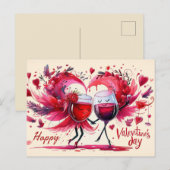 Happy Valentines Day Postcard Postkarte (Vorne/Hinten)