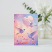 Happy Valentine's Day Postkarte (Stehend Vorderseite)