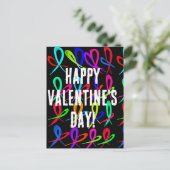 Happy Valentine's Day Postkarte (Stehend Vorderseite)