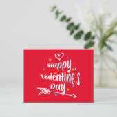 Happy Valentine's Day Postkarte (Stehend Vorderseite)