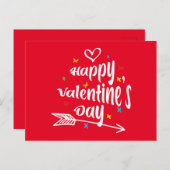 Happy Valentine's Day Postkarte (Vorne/Hinten)