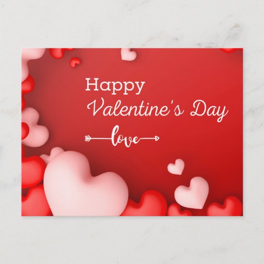 Happy Valentine's Day Postkarte (Vorderseite)