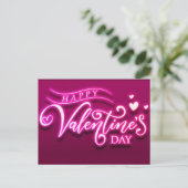 Happy Valentines Day Postkarte (Stehend Vorderseite)