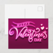 Happy Valentines Day Postkarte (Vorne/Hinten)