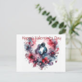 Happy Valentines Day Postkarte (Stehend Vorderseite)