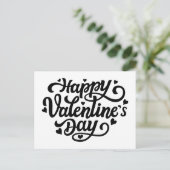 Happy Valentines Day Postkarte (Stehend Vorderseite)