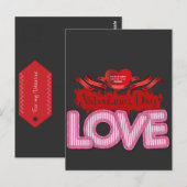 Happy Valentines Day Postkarte (Vorne/Hinten)